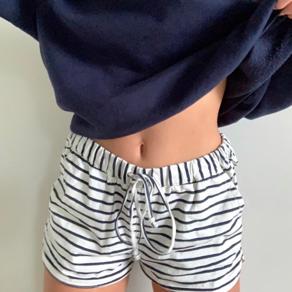 j crew striped shorts